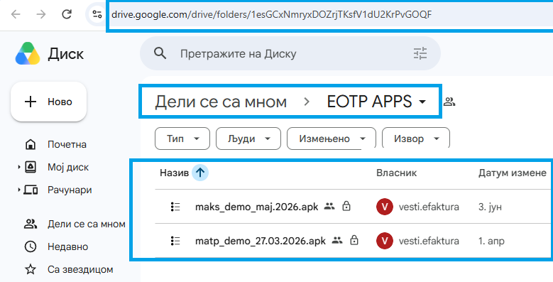 MAKS i MATP aplikacije